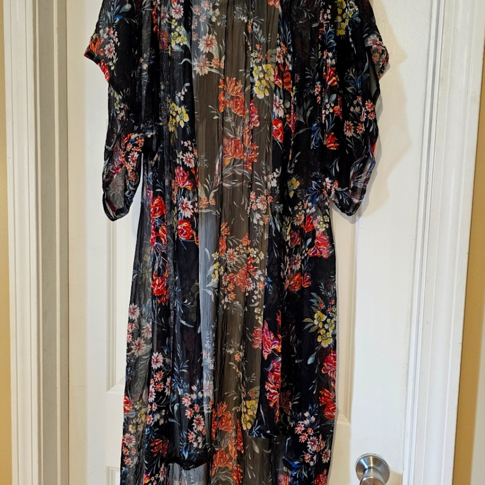 Band of gypsies  sheer beach cover up / long flowy top